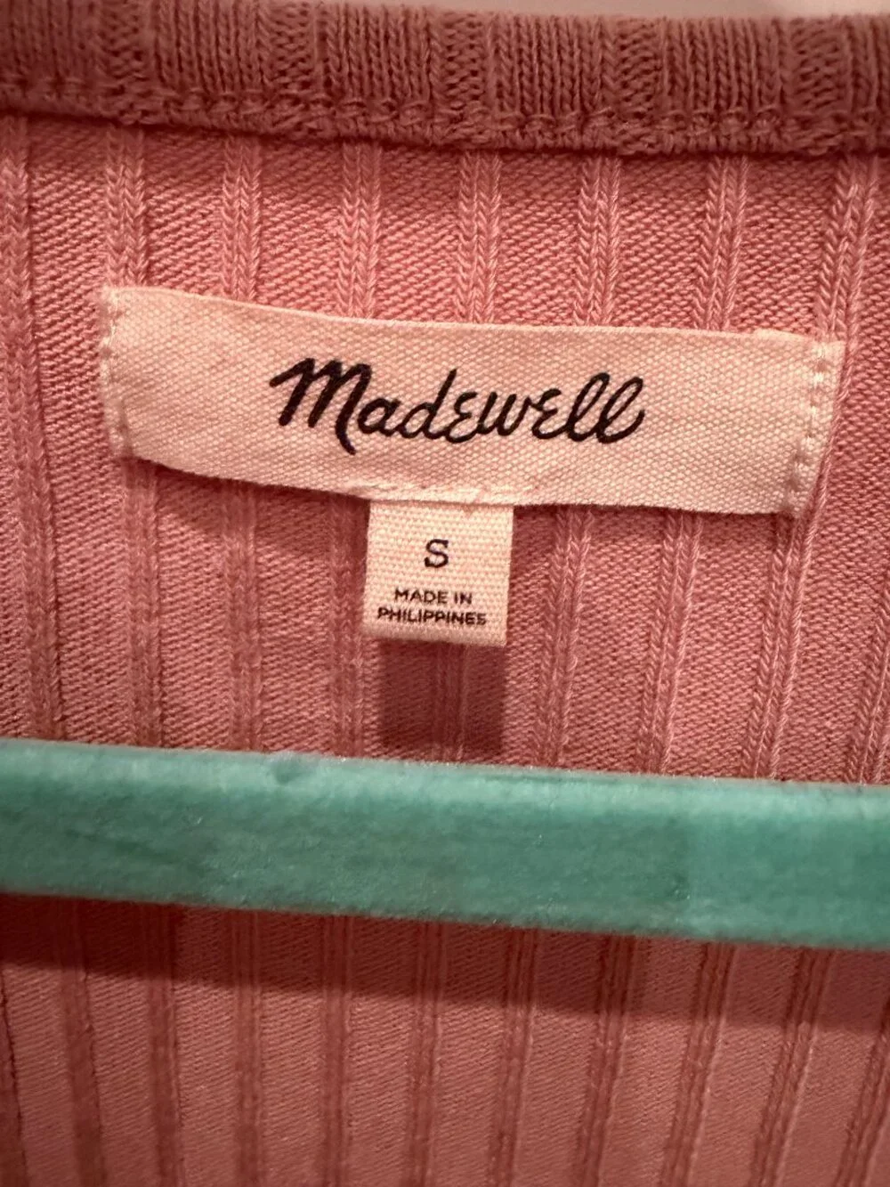 Madewell pink shirt size small